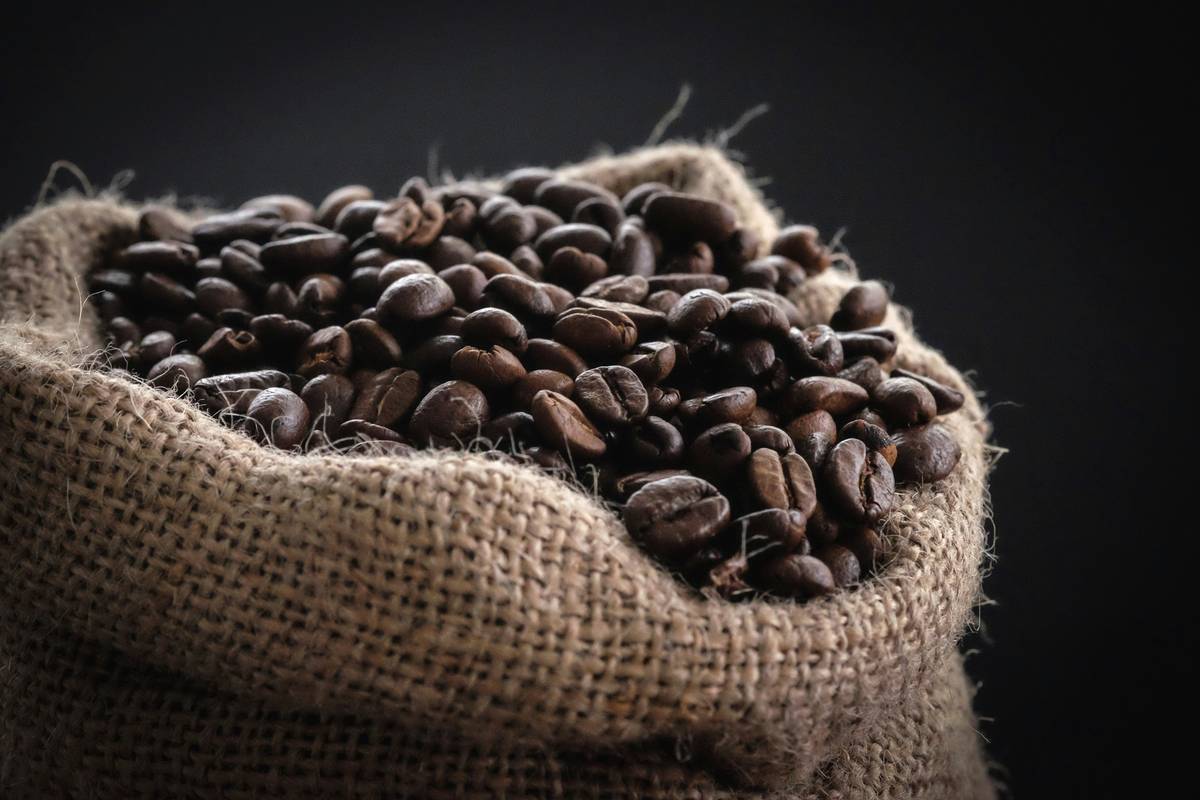 rg daily organic coffee brewed in ceramic pour-over with fresh grounds